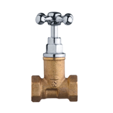 Llave paso agua cromo cruz