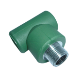 Tee macho Fusión-Rosca metálica