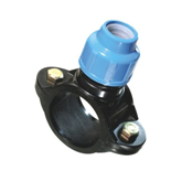 abrazaderas para conexión domiciliaria con racord de plástico