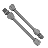 Flexibles de PVC p/agua con puntales plásticos grises