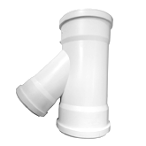 Ramal a 45° reducción HHH junta elástica