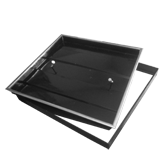 Tapas para cámara galvanizadas con filete de acero inoxidable