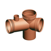 Ramal doble 90° con vent. Diám. 50 esquinero